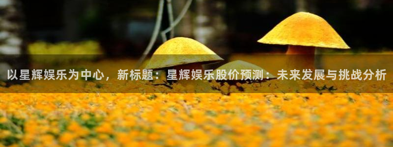 jdb电子4平台注册：以星辉娱乐为中心，新标题：星辉娱乐股价预测：未来发展与挑战